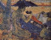 Paul Gauguin A single-plank bridge USA oil painting artist
